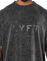 LÝFT Logo Vintage Big T-Shirt V.2 - Black