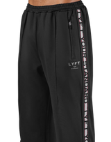 Logo Line Wide Track Pant - Black