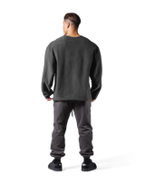 Knit Like Loose Sweat Shirt - D.Grey