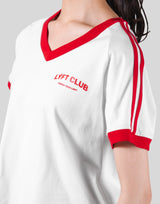 2Line V Neck T-Shirt - Red