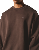 One Point LÝFT Oversize Crewneck Sweat - Brown