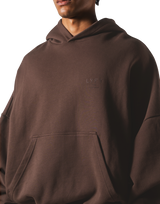 One Point LÝFT Oversize Sweat Hoodie - Brown