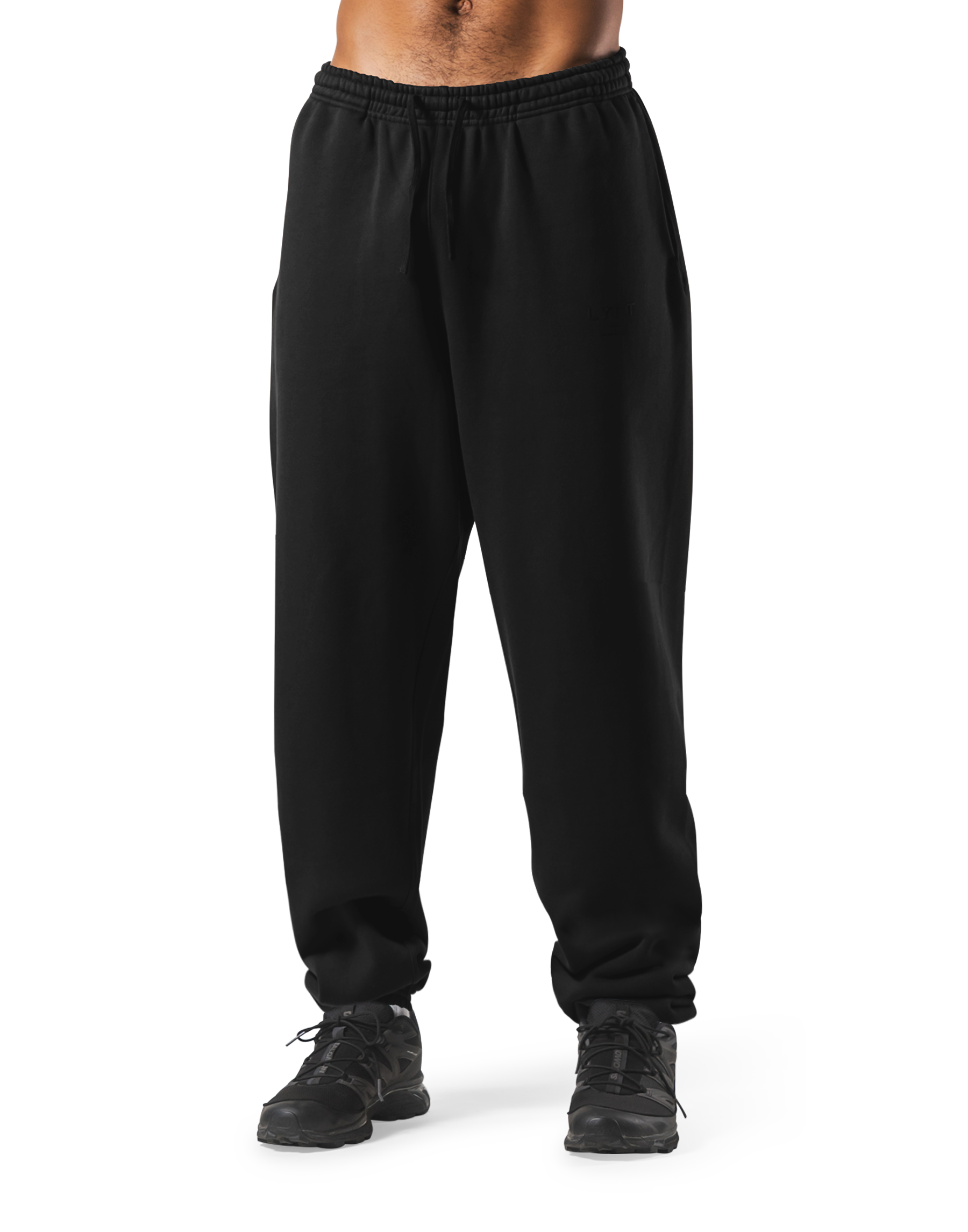 Relax Fit Loose Sweat Pants - Black – LÝFT