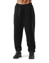Relax Fit Loose Sweat Pants - Black