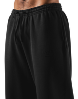 Relax Fit Loose Sweat Pants - Black
