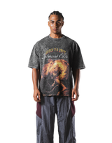 Herculean Graphic Vintage Big T-Shirt - Black