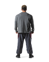 Herculean Graphic Vintage Long Sleeve Big T-Shirt - D.Grey