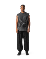 Fire Panther Graphic Vintage Tanktop - Black