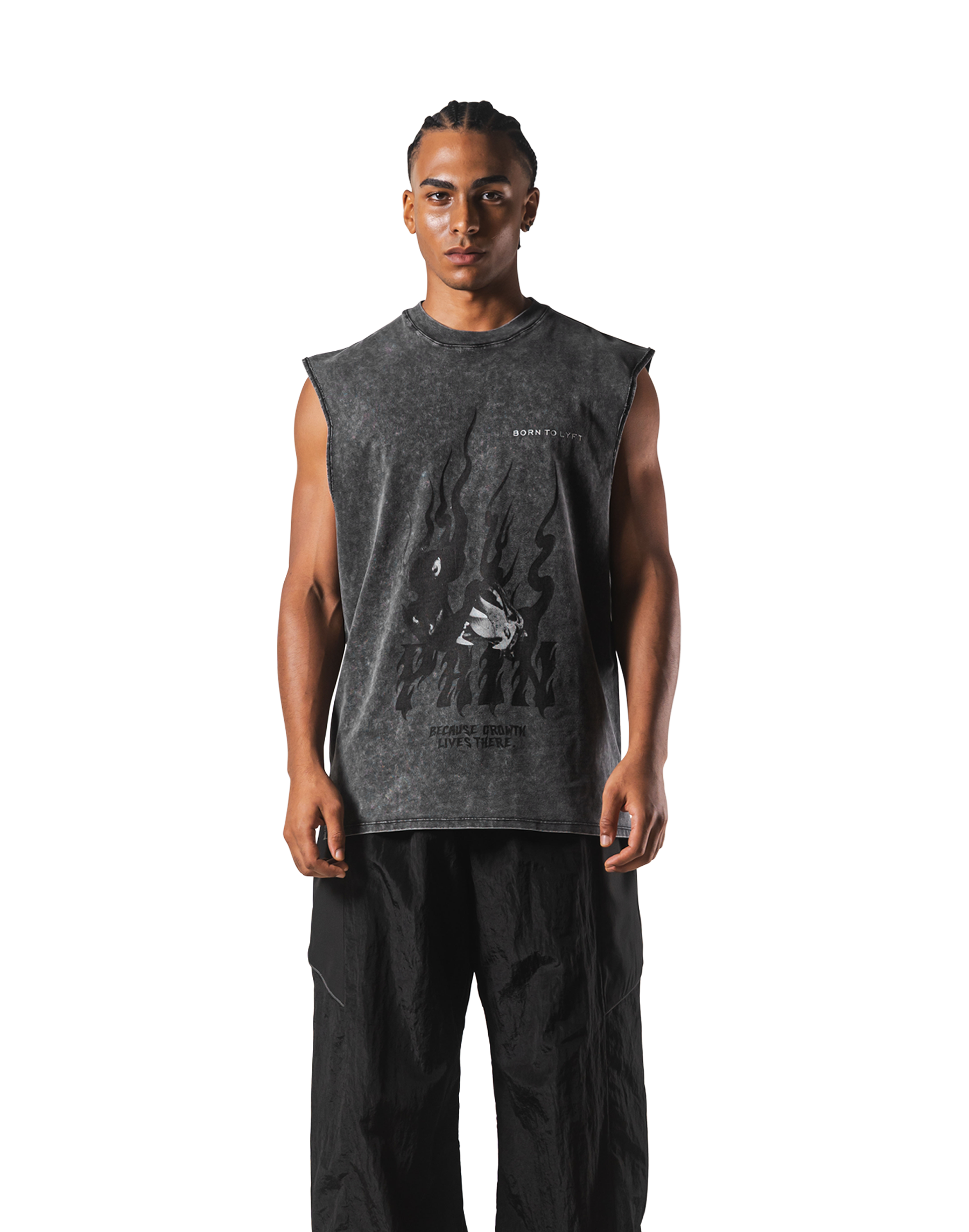 Fire Panther Graphic Vintage Tanktop - Black – LÝFT