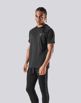 Logo Line Stretch T-Shirt - Black