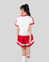 2Line V Neck T-Shirt - Red