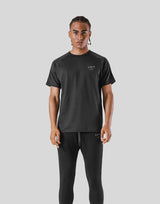 Logo Line Stretch T-Shirt - Black