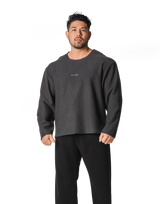 Thermal Loose Wappen Long T-Shirt - D.Grey
