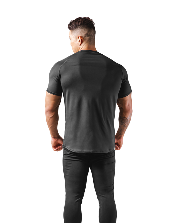 Slim Fit 2 Line T-Shirt 2 - Black
