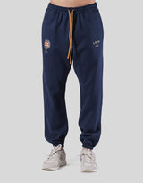 Emblem Oversize Sweat Pants - Navy
