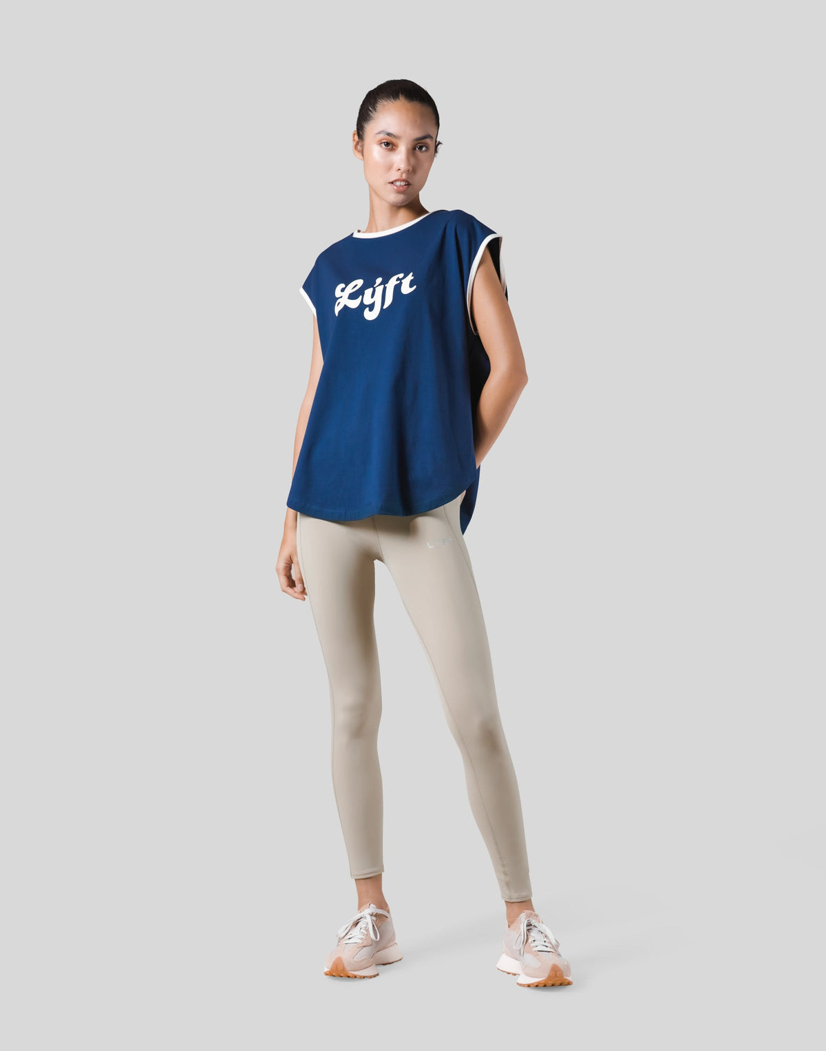 Old Logo Loose Fit Sleeve Less Shirt - Navy