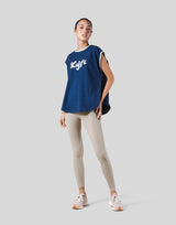 Old Logo Loose Fit Sleeve Less Shirt - Navy