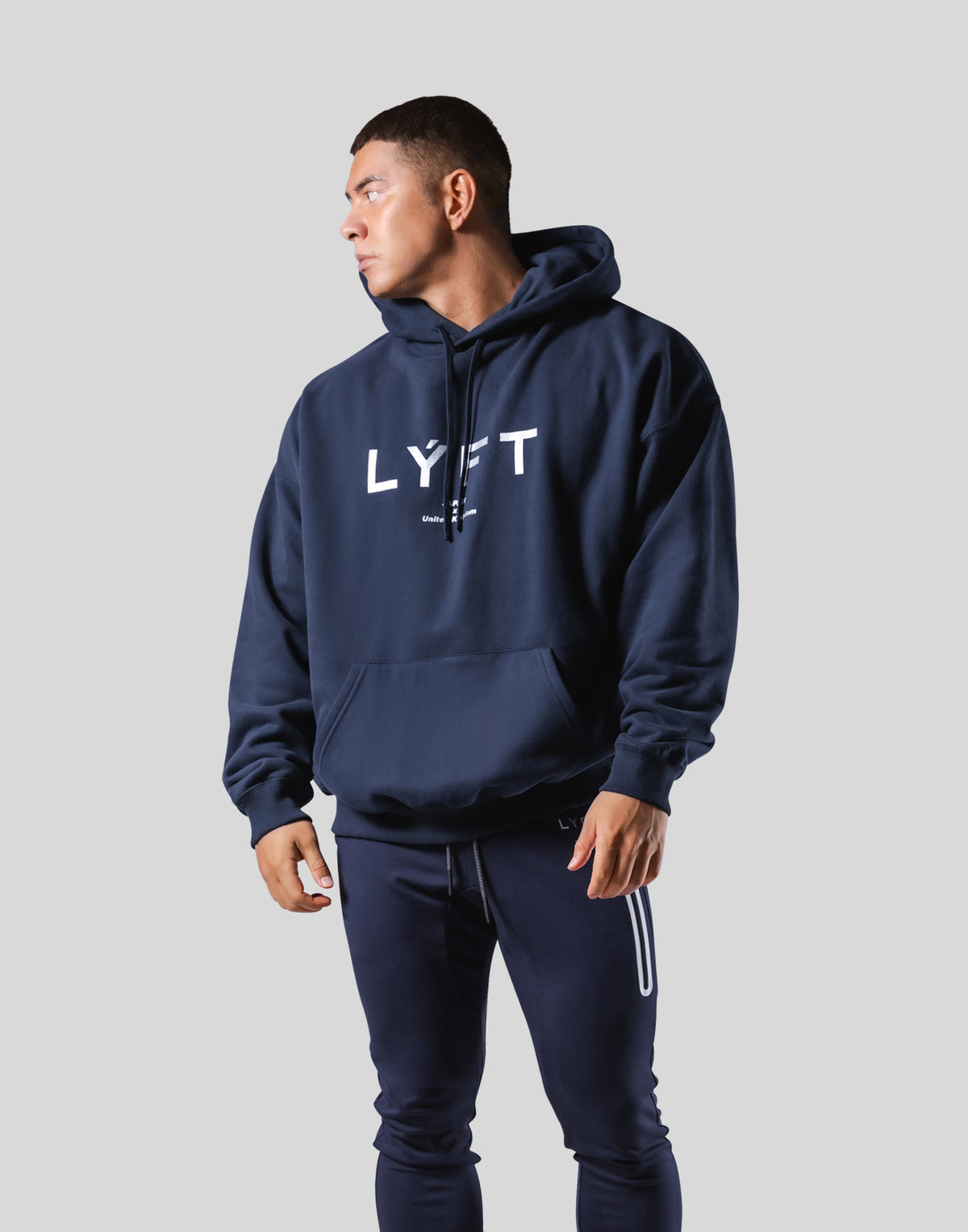 New Flag Oversize Sweat Hoodie - Navy