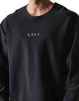 Knit Like Loose Sweat Shirt - Black