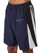 2Line Wide Shorts - Navy