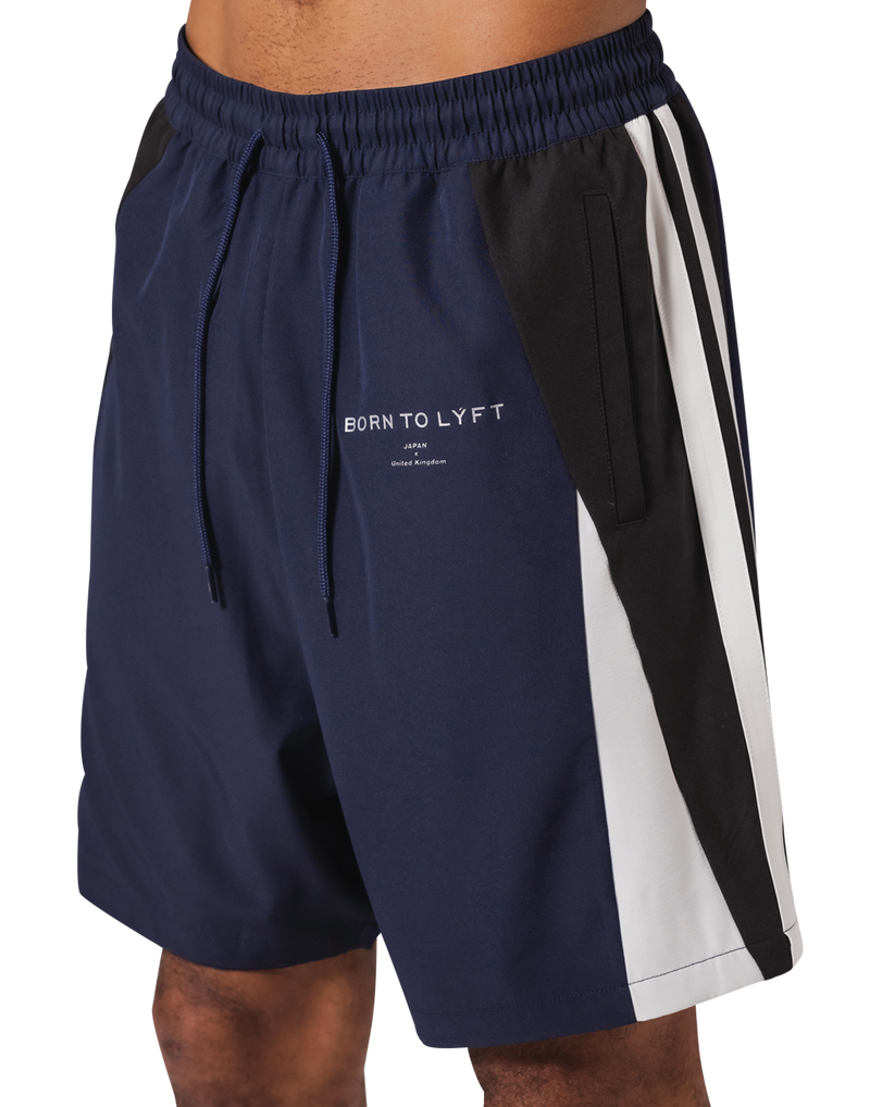 2Line Wide Shorts - Navy