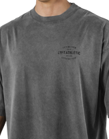 Horse Graphic Vintage Extra Big T-Shirt - D.Grey