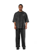 Horse Graphic Vintage Extra Big T-Shirt - Black