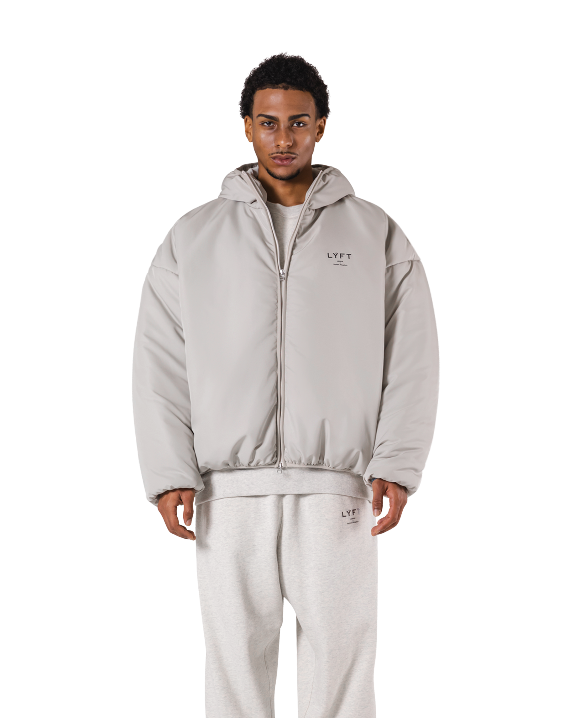 Oversize Hooded Puffer Jacket - Ivory – LÝFT Oversize Hooded Puffer Jacket - Ivory – LÝFT