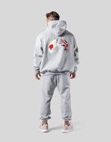 New Flag Oversize Sweat Hoodie - Grey