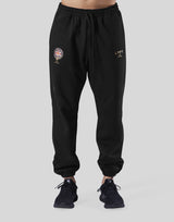Emblem Oversize Sweat Pants - Black