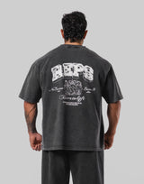 REPS Graphic Vintage Big T-Shirts - Black