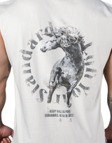 Horse Graphic Vintage Tanktop - Ivory