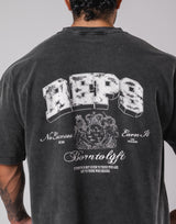 REPS Graphic Vintage Big T-Shirts - Black