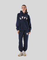 Pile Wappen Sweat Hoodie - Navy