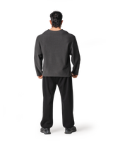 Thermal Loose Wappen Long T-Shirt - D.Grey