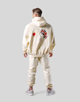 New Flag Oversize Sweat Hoodie - Ivory