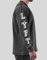 College Logo Vintage Long T-Shirt - Black