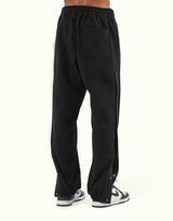 Warm Up Button Sweat Pants - Black