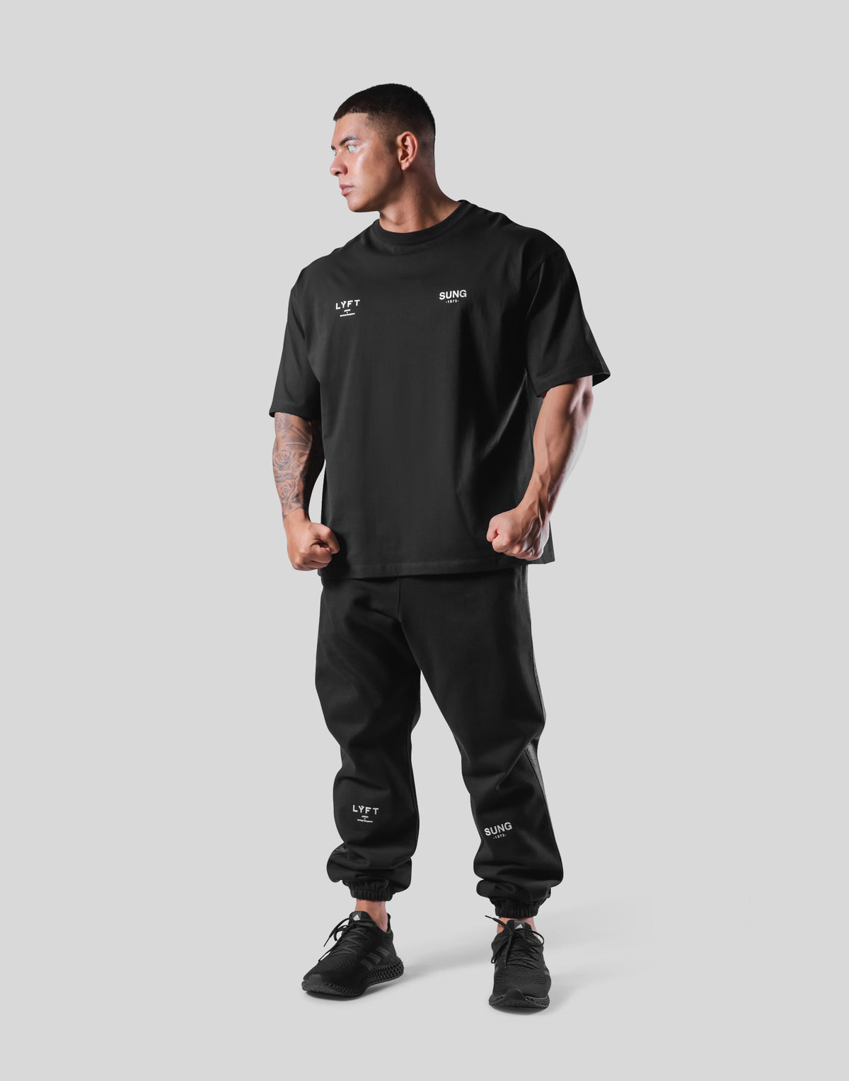 LÝFT x EVERLAST x SUNG Big T-Shirt - Black