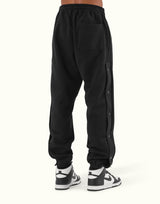 Warm Up Button Sweat Pants - Black
