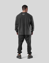 College Logo Vintage Long T-Shirt - Black