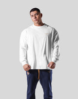 Back Emblem Long T-Shirt - White