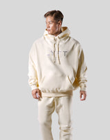 New Flag Oversize Sweat Hoodie - Ivory