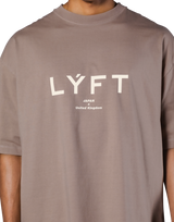 LÝFT Logo Vintage Big T-Shirt - Beige