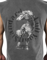 Horse Graphic Vintage Tanktop - D.Grey