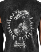 Horse Graphic Vintage Tanktop - Black
