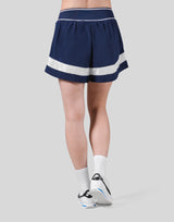 Waist Rib Flare Shorts - Navy