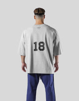 18 Logo Extra Big T-Shirt - Grey