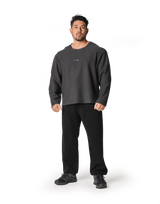 Thermal Loose Wappen Long T-Shirt - D.Grey