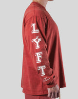 College Logo Vintage Long T-Shirt - Red